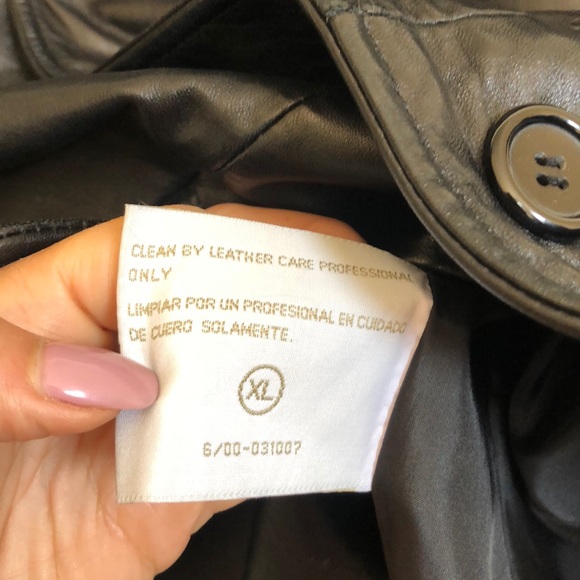 Perry Ellis soft leather jacket coat - Picture 4 of 5